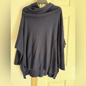 Chic Black Cowl Neck Women's Sweater